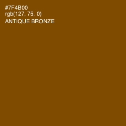 #7F4B00 - Antique Bronze Color Image
